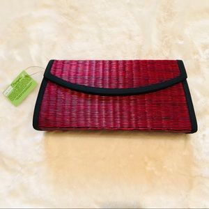 NWT Baskets of Cambodia Woven Clutch